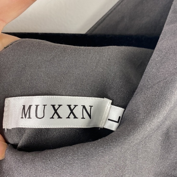 Muxxn Boutique Gray Career Dress Size Large Retro 1950s Style Pencil Dress - Picture 4 of 6